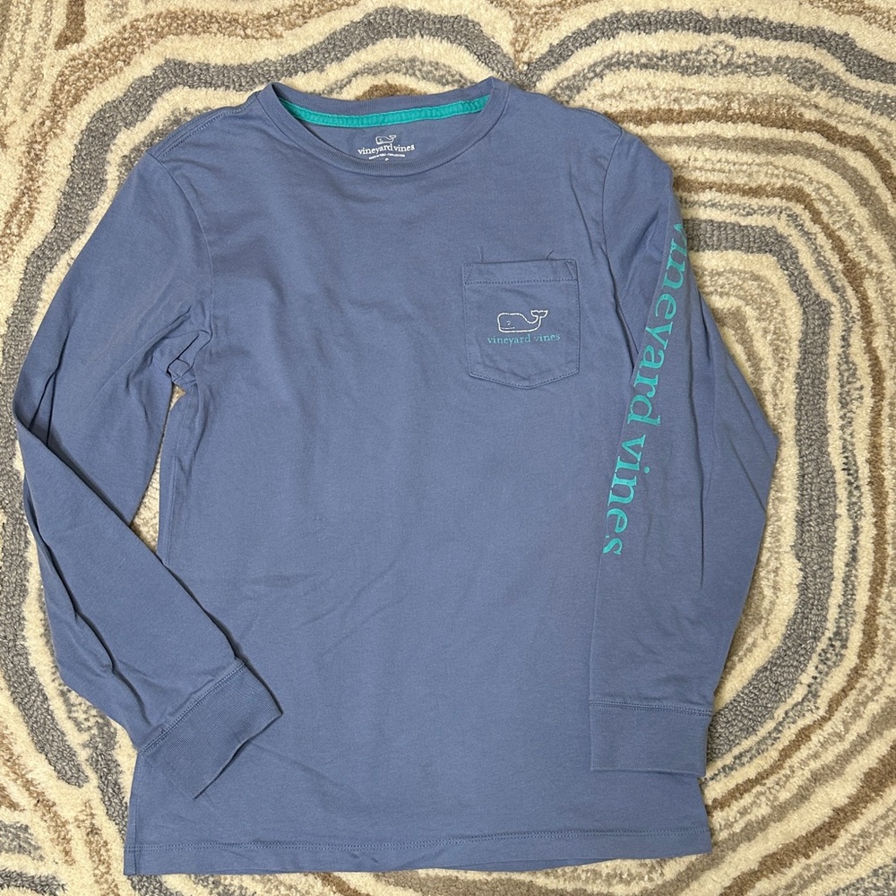 Vineyard Vines Kids Long Sleeve Tee in Blue